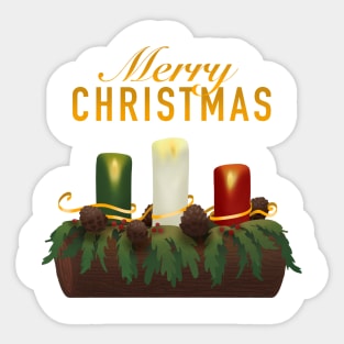 Merry Christmas xmas candles Sticker